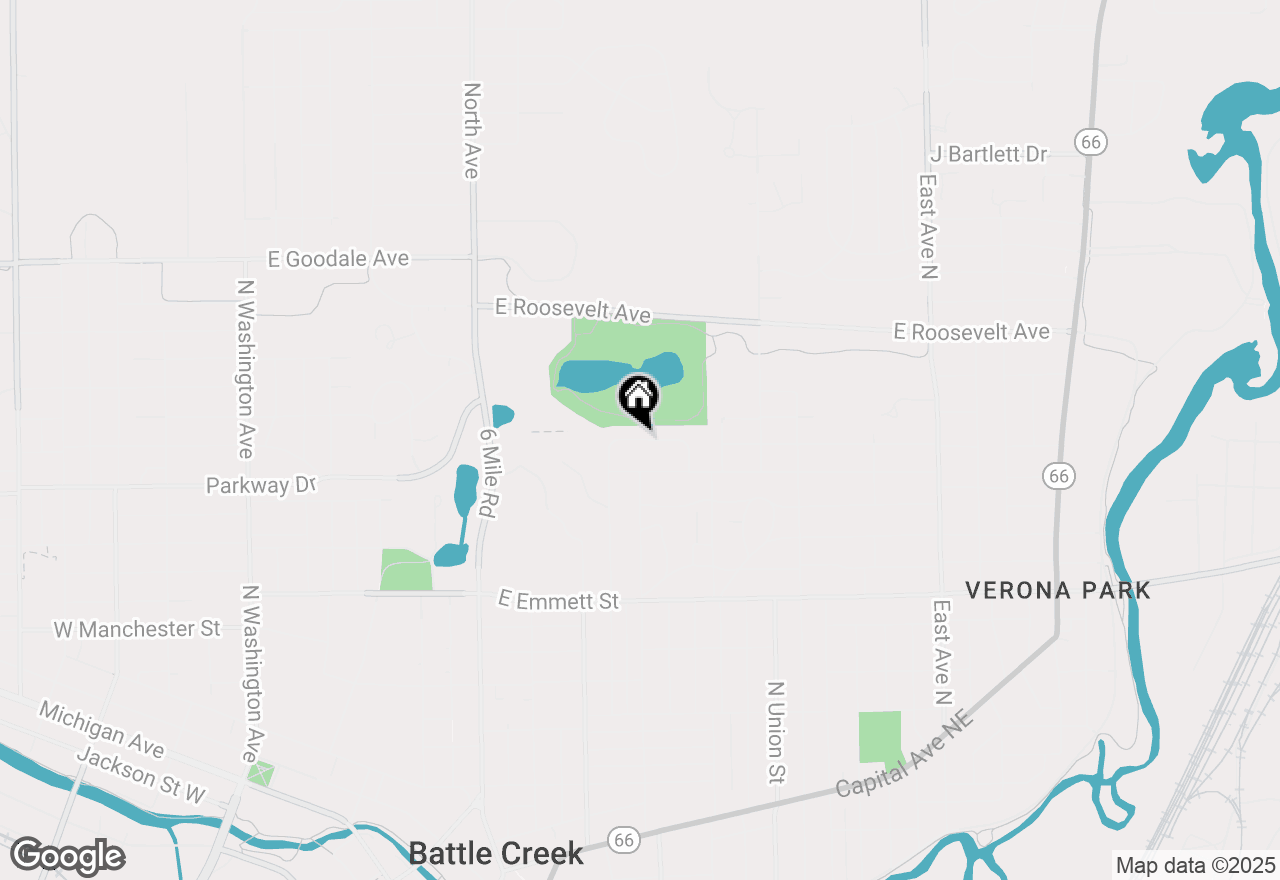 Map of 258 Central Street, Battle Creek, MI 49017