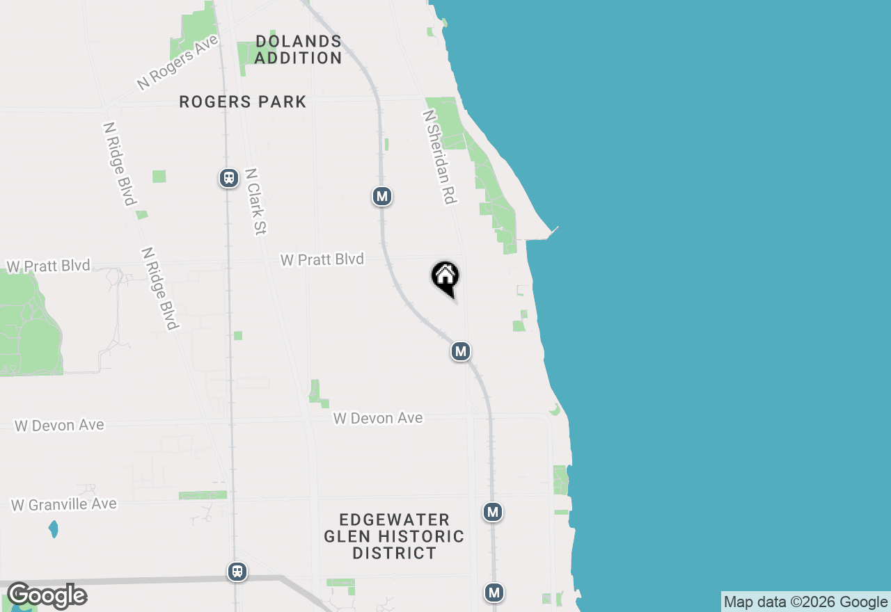 Map of 1229 W North Shore Avenue #3W, Chicago, IL 60626