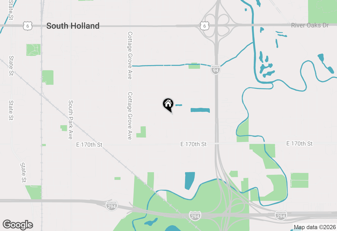 Map of 16810 Greenwood Avenue, South Holland, IL 60473