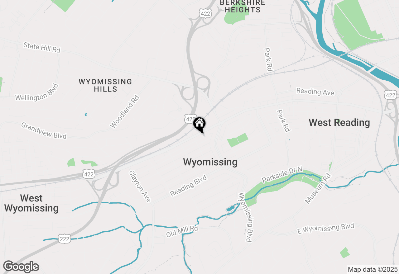 Map of 1286 Penn Avenue, Reading, PA 19610