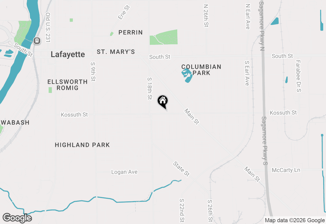 Map of 1910 Kossuth Street #B, Lafayette, IN 47905