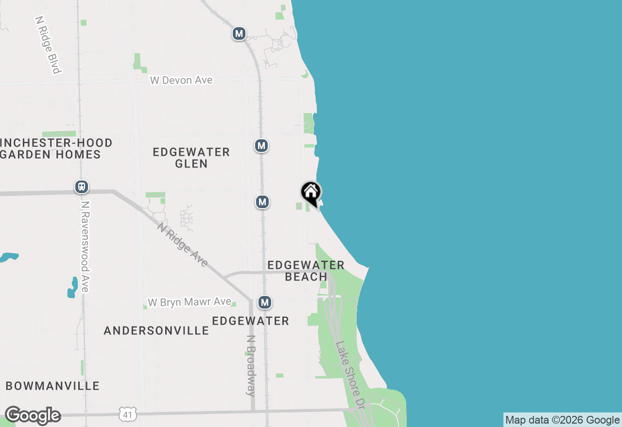 Map of 5901 N Sheridan Road #9C, Chicago, IL 60660