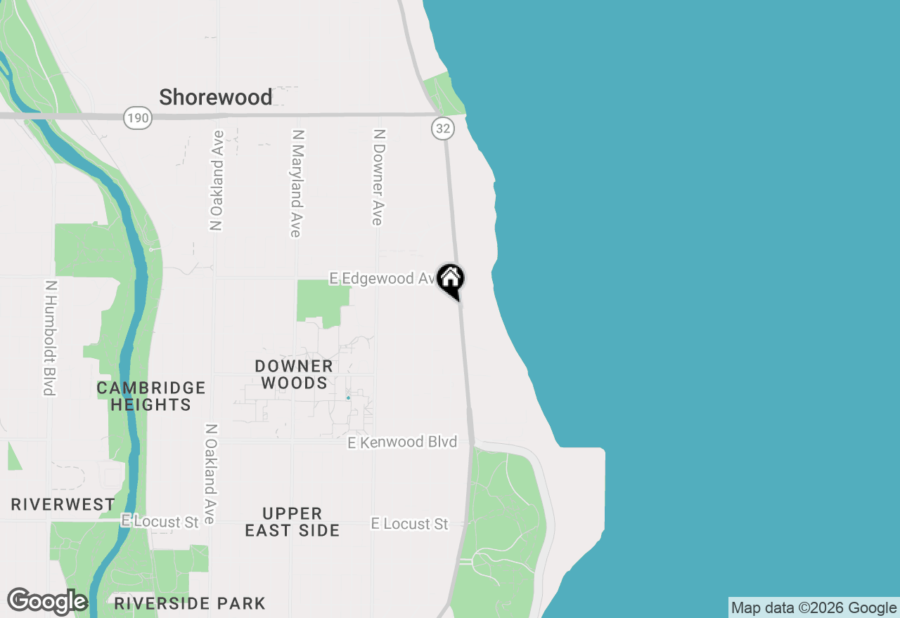 Map of 3445 N Lake Dr, Milwaukee, WI 53211