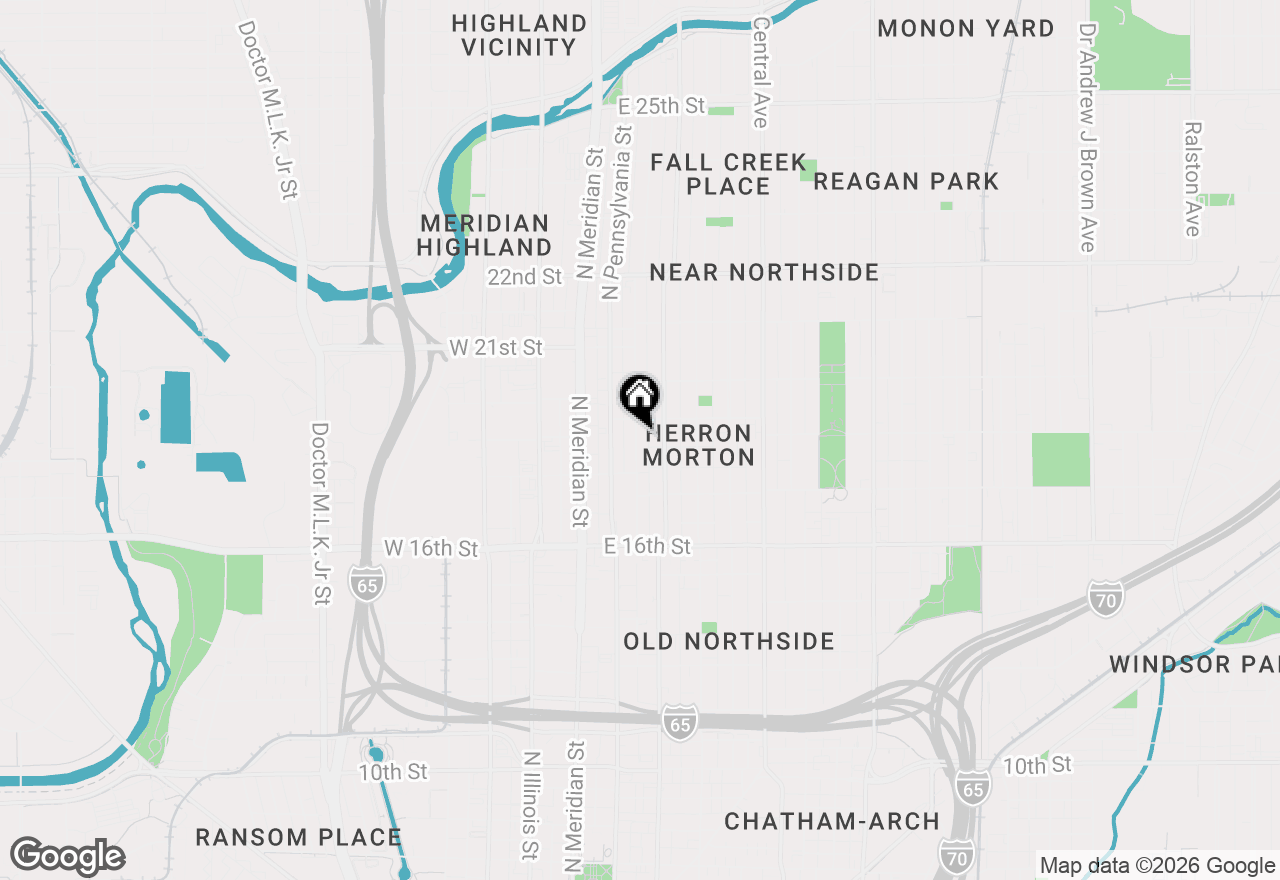 Map of 1841 N Talbott Street, Indianapolis, IN 46202