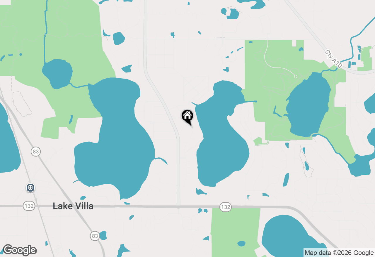 Map of 437 N Crooked Lake Lane, Lindenhurst, IL 60046