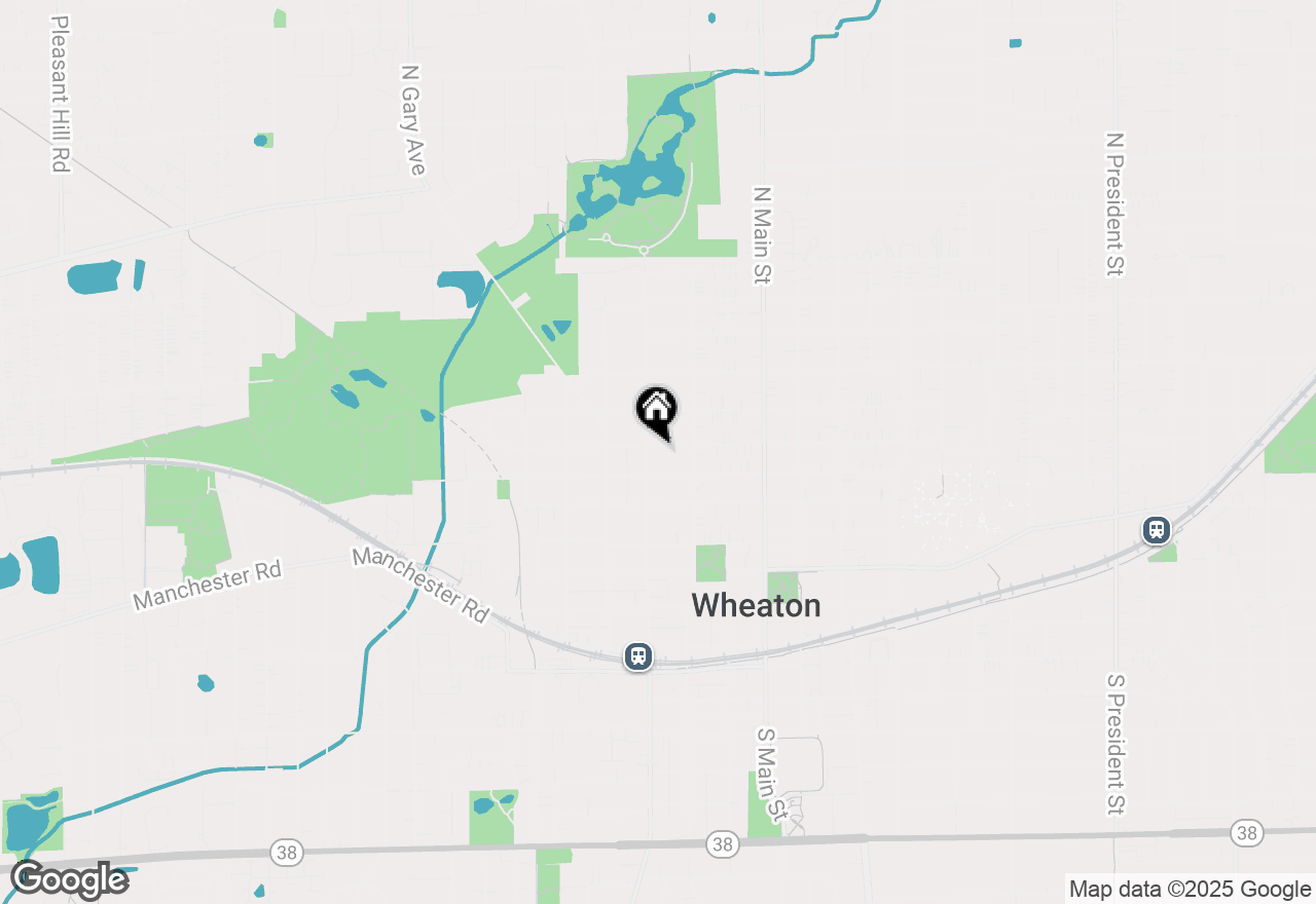 Map of 617 N West Street, Wheaton, IL 60187
