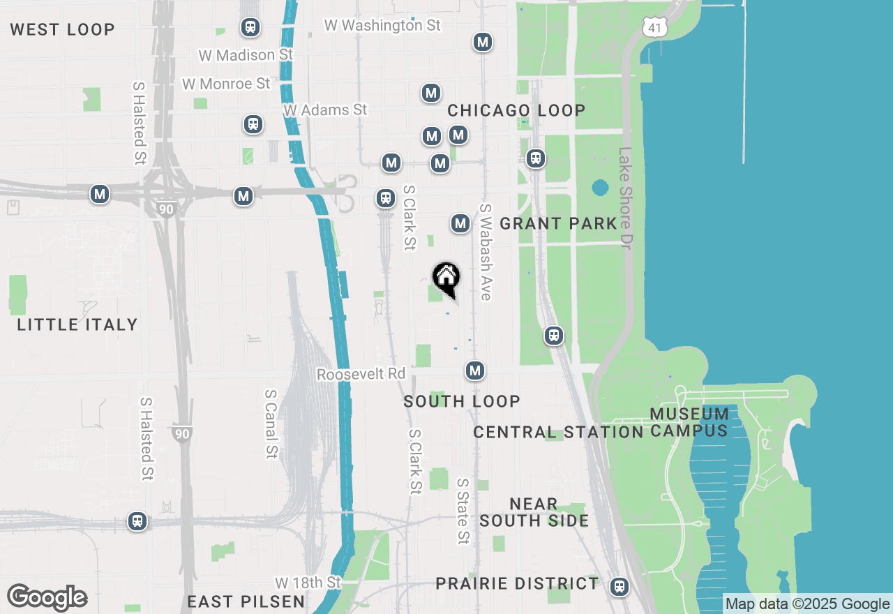 Map of 901 S Plymouth Court #802, Chicago, IL 60605