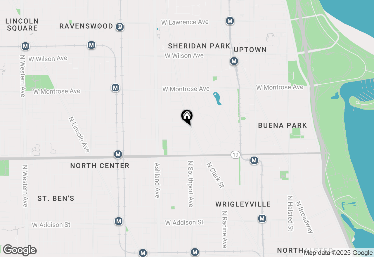 Map of 1406 W Warner Avenue #2E, Chicago, IL 60613