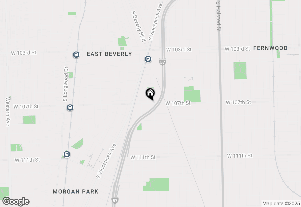 Map of 1338 W 107th Street, Chicago, IL 60643