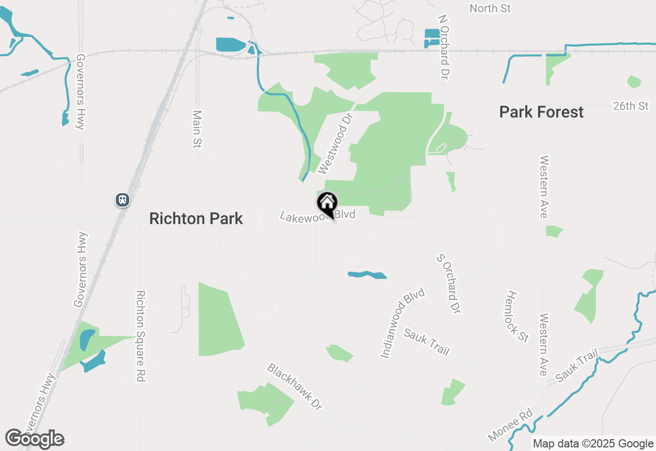 Map of 284 Green Street, Park Forest, IL 60466