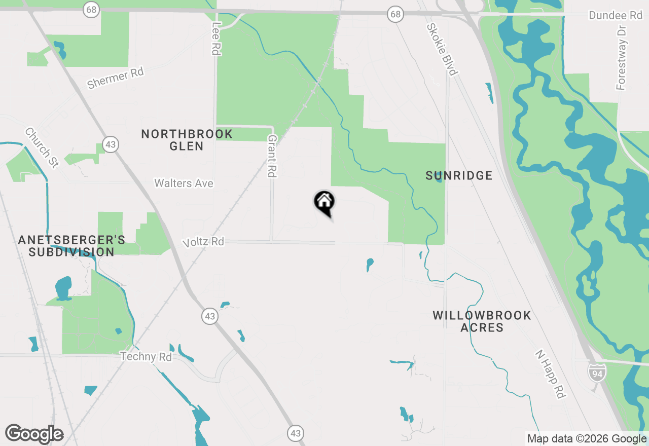 Map of 24 Bridlewood Road, Northbrook, IL 60062