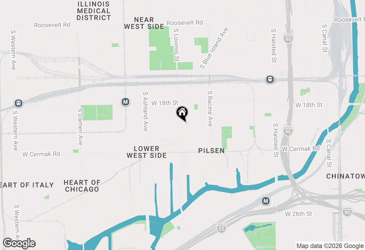 Map of 1346 W Cullerton Street #2, Chicago, IL 60608