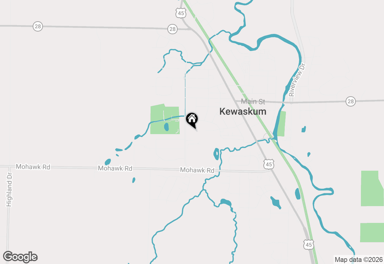 Map of 1015 Hillside Dr, Kewaskum, WI 53040