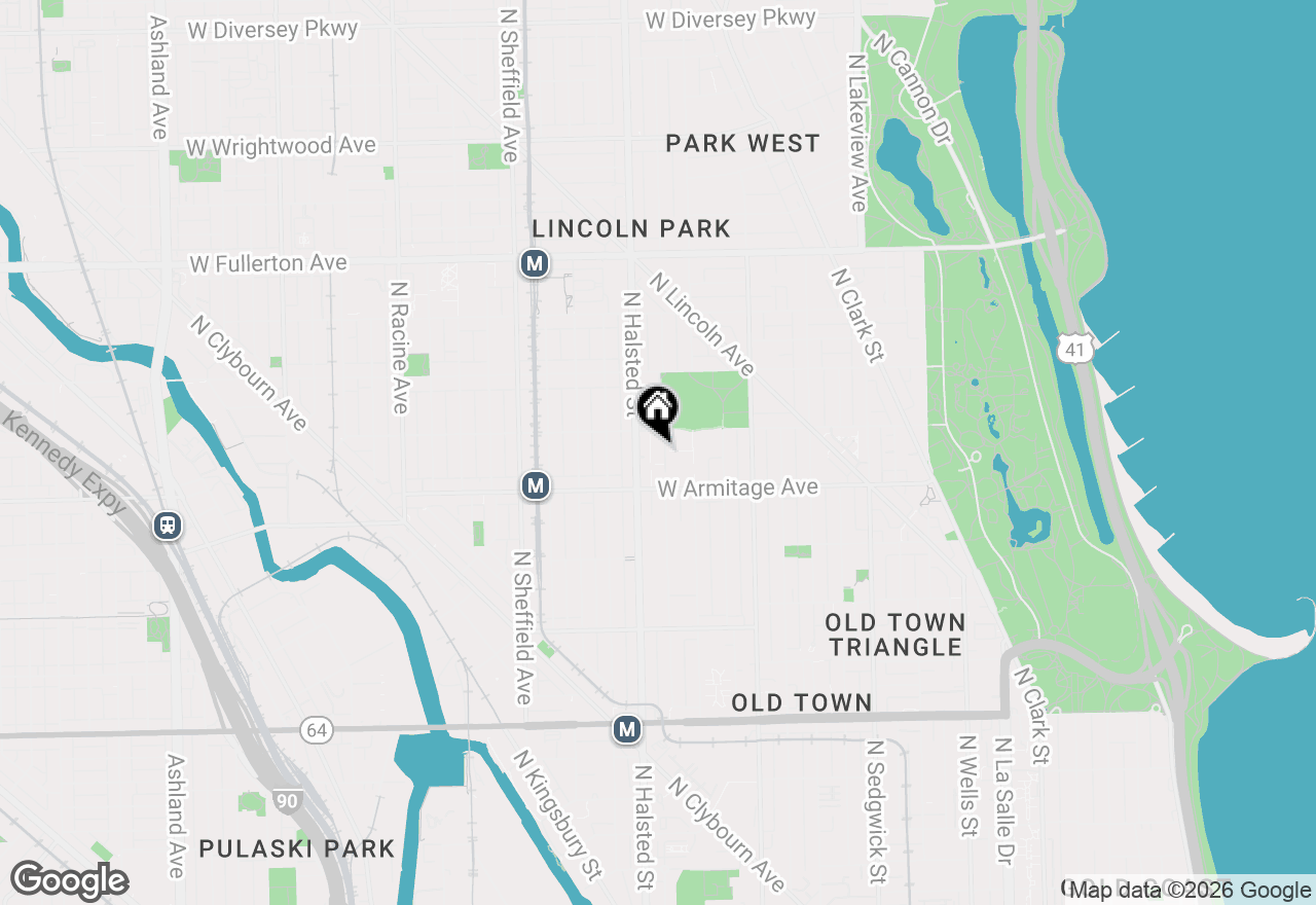 Map of 2038 N Burling Street #1, Chicago, IL 60614