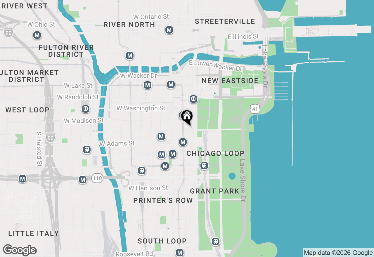 Map of 60 E Monroe Street #1701, Chicago, IL 60603