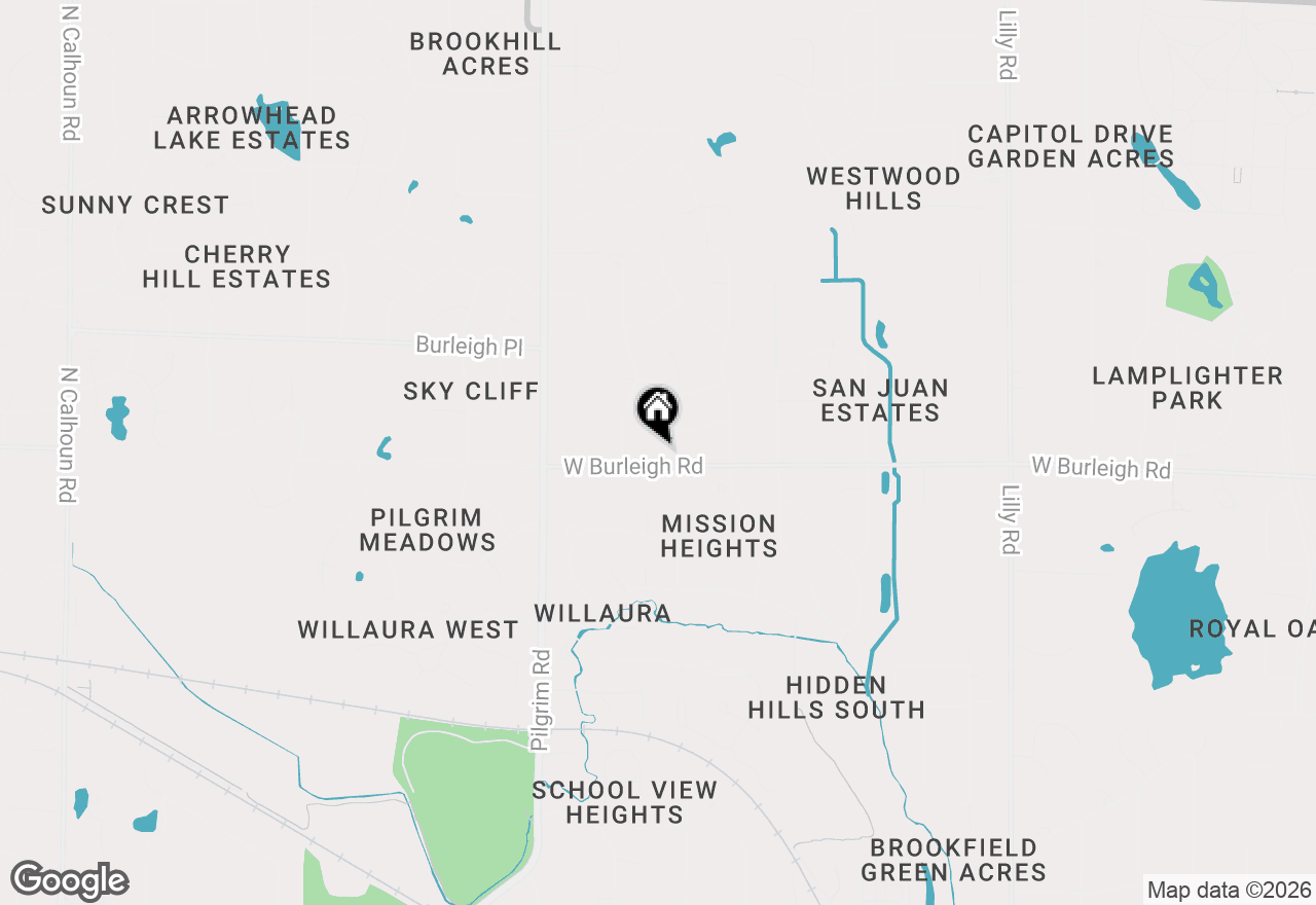 Map of 15160 W Burleigh Rd, Brookfield, WI 53005