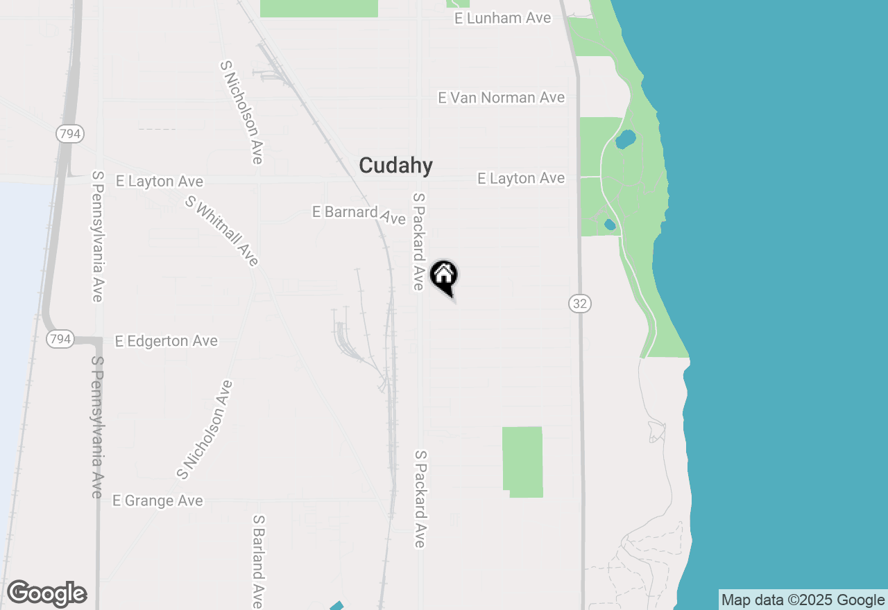 Map of 3647 E Holmes Ave, Cudahy, WI 53110