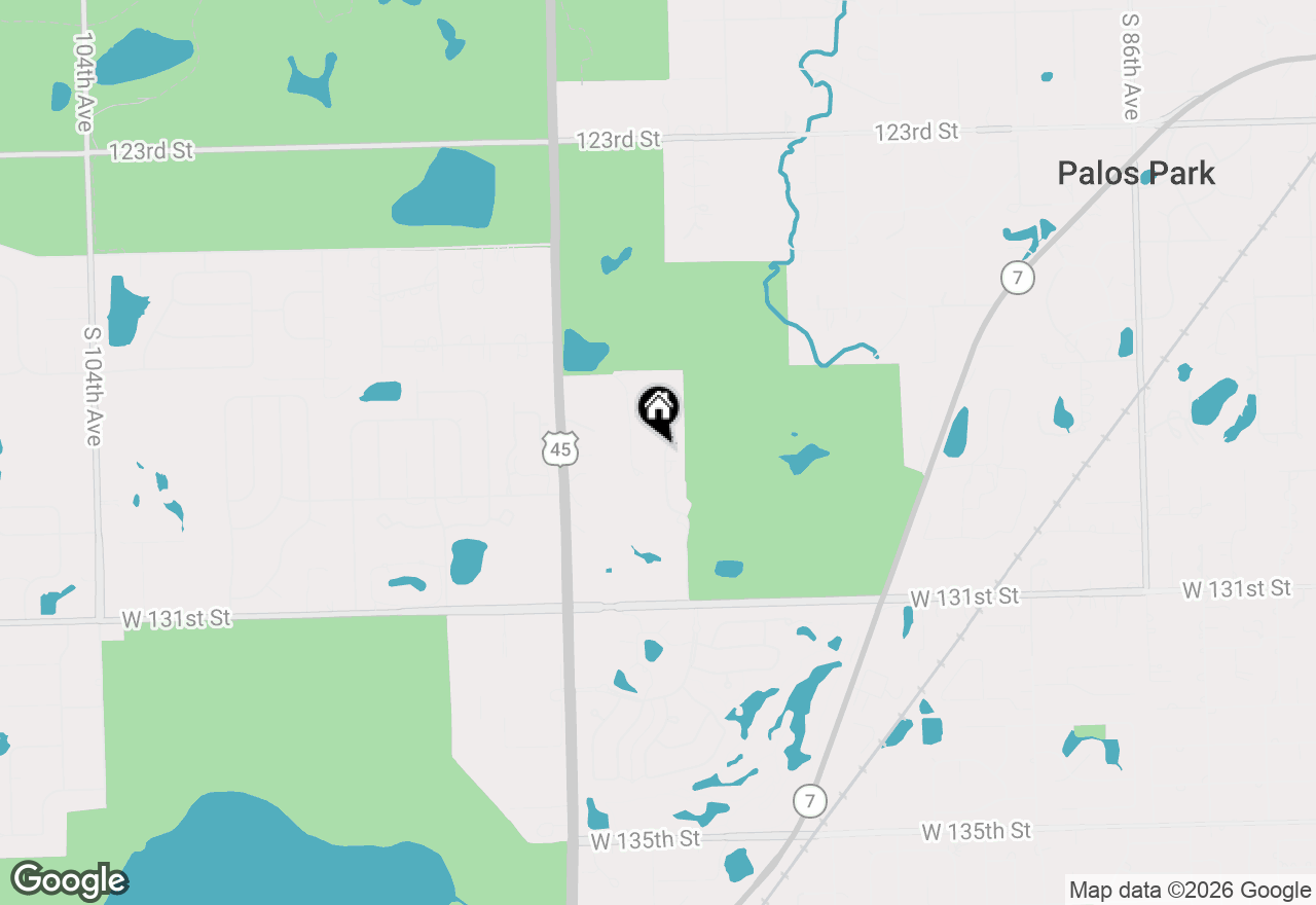 Map of 12900 S 94th Avenue, Palos Park, IL 60464