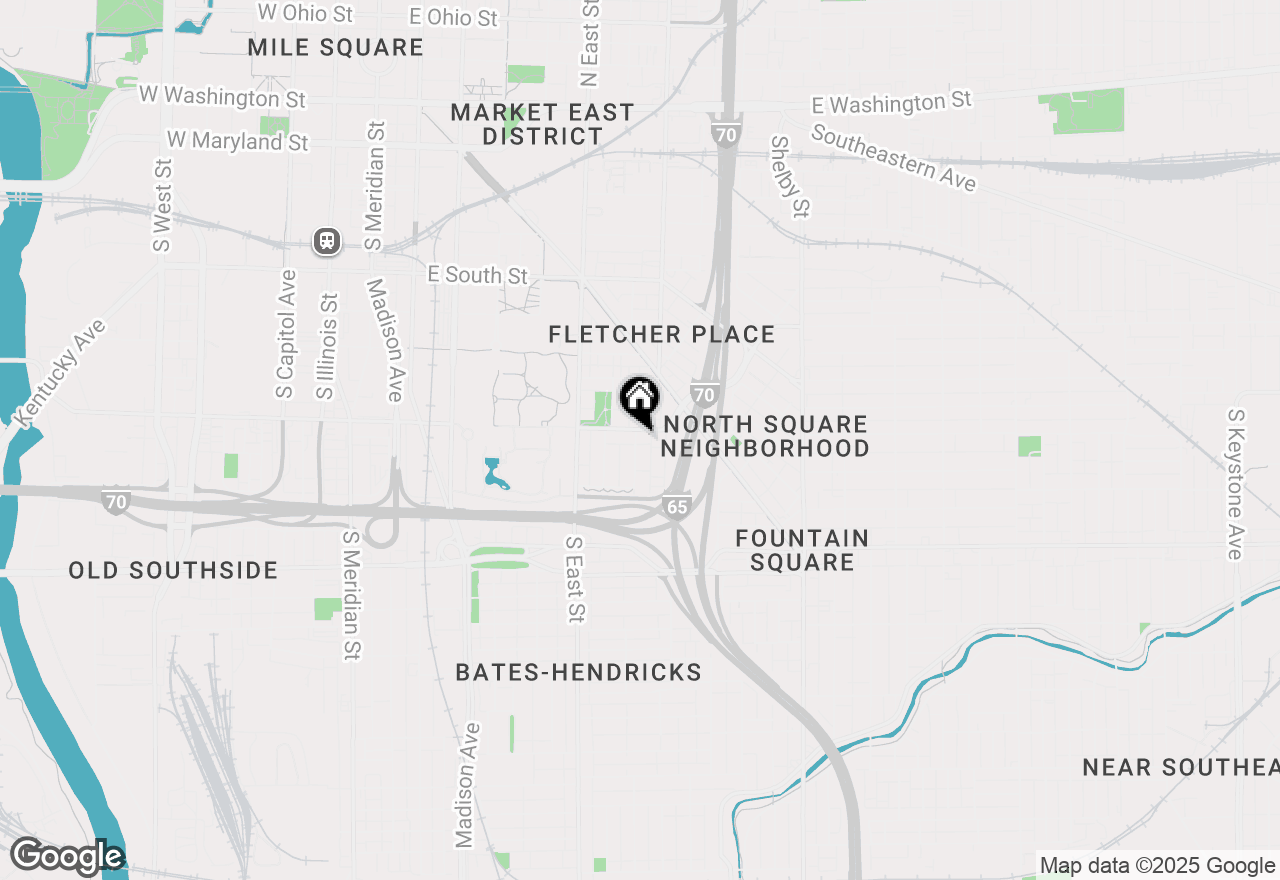 Map of 809 Noble Street, Indianapolis, IN 46203