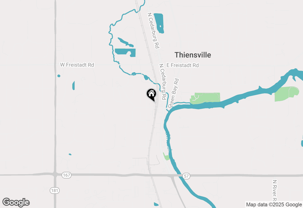 Map of 103 Ellenbecker Rd, Thiensville, WI 53092