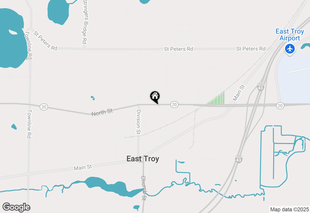 Map of 2827 North St, East Troy, WI 53120