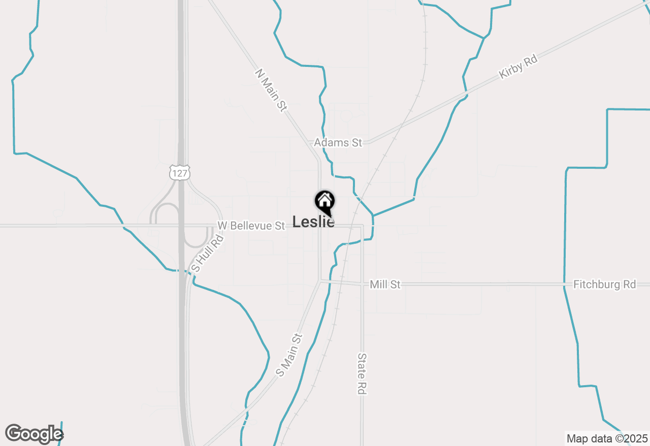 Map of 106 E Bellevue Street, Leslie, MI 49251