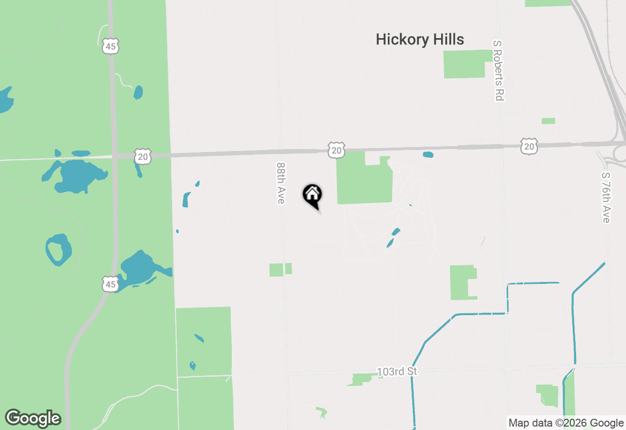 Map of 9716 S Kingsbury Court, Palos Hills, IL 60465