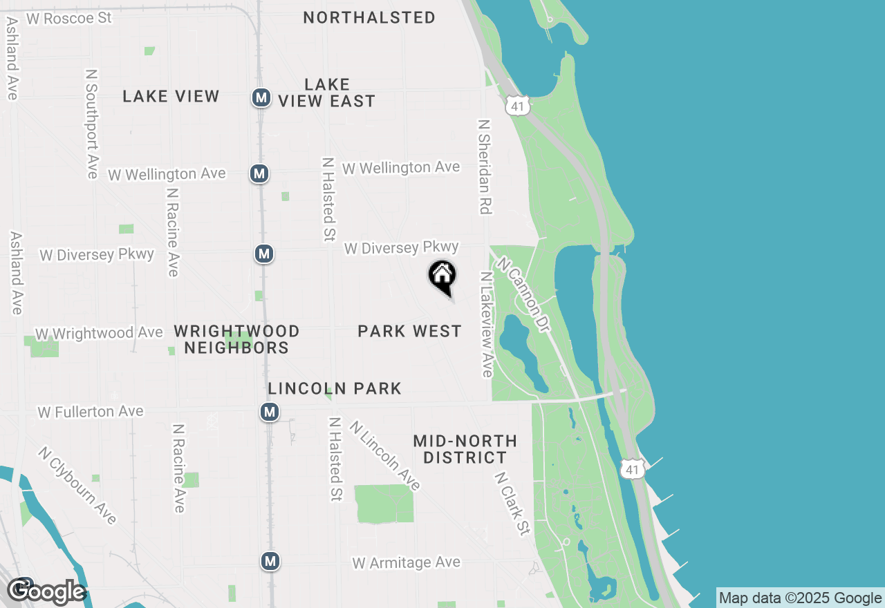 Map of 515 W Wrightwood Avenue #514, Chicago, IL 60614