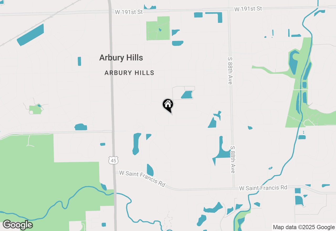 Map of 19820 Longmeadow Drive, Tinley Park, IL 60487