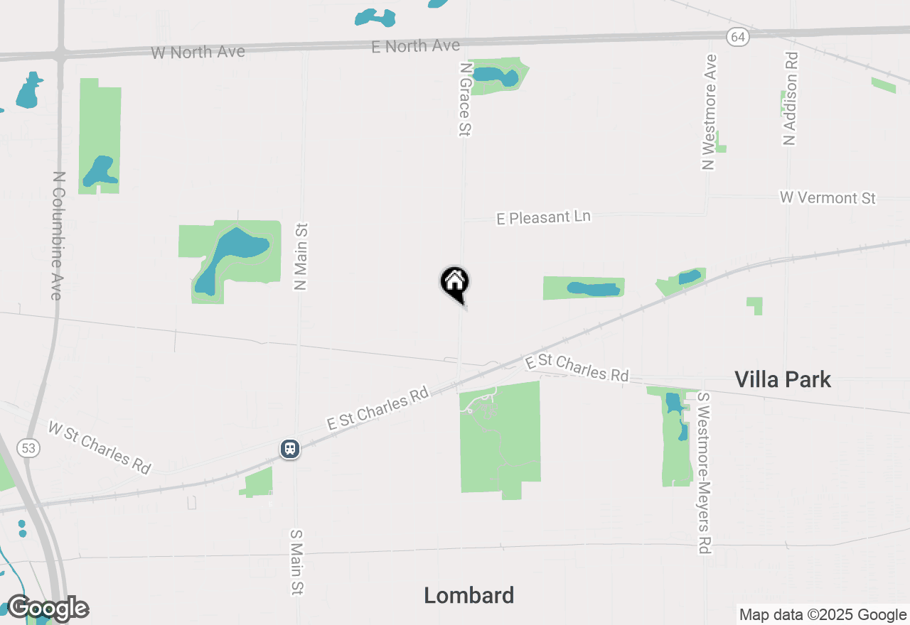 Map of 232 N Grace Street, Lombard, IL 60148