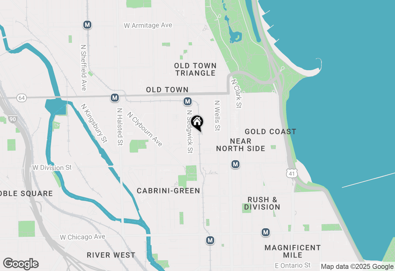 Map of 320 W Evergreen Avenue #2N, Chicago, IL 60610