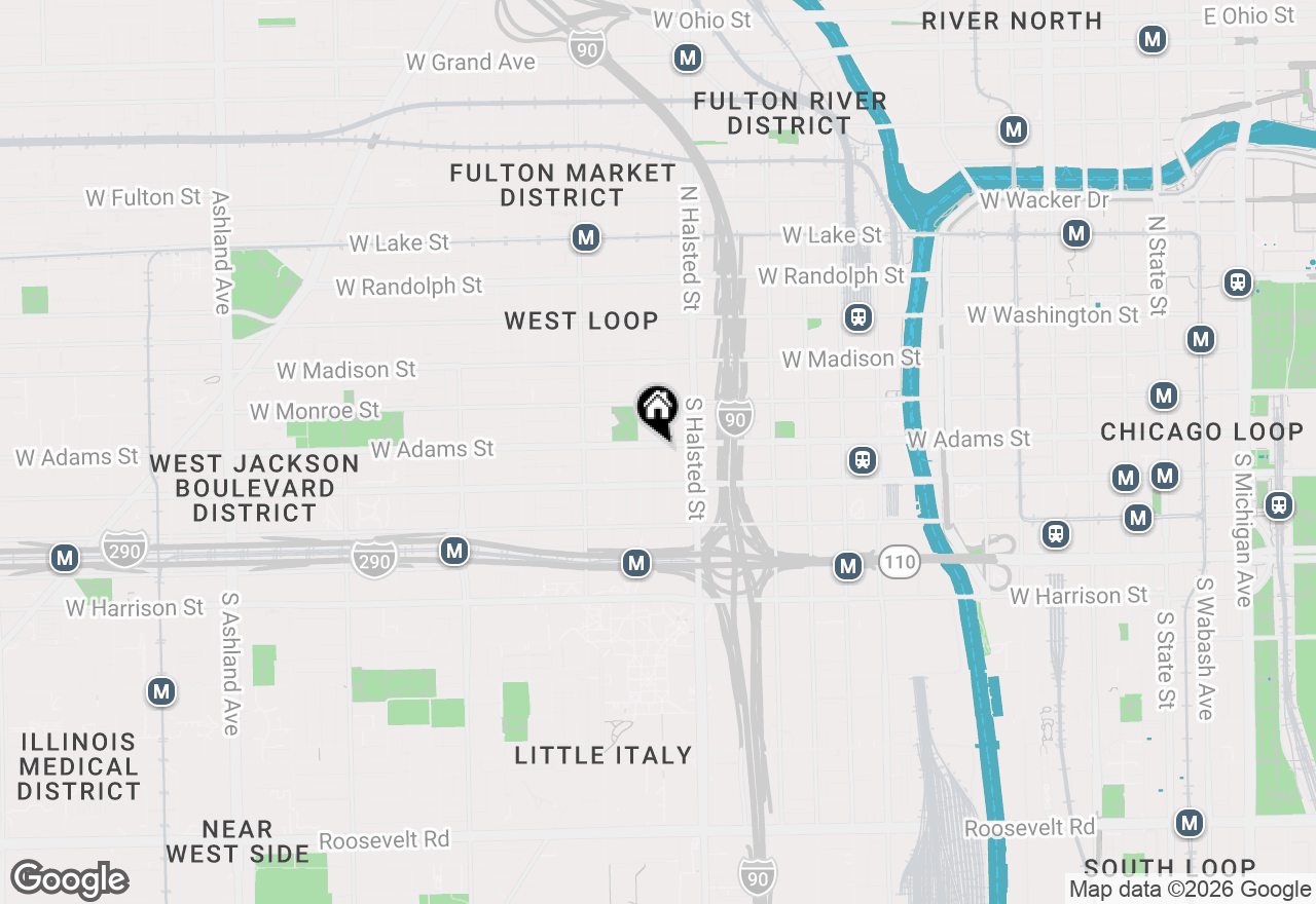 Map of 843 W Adams Street #406, Chicago, IL 60607