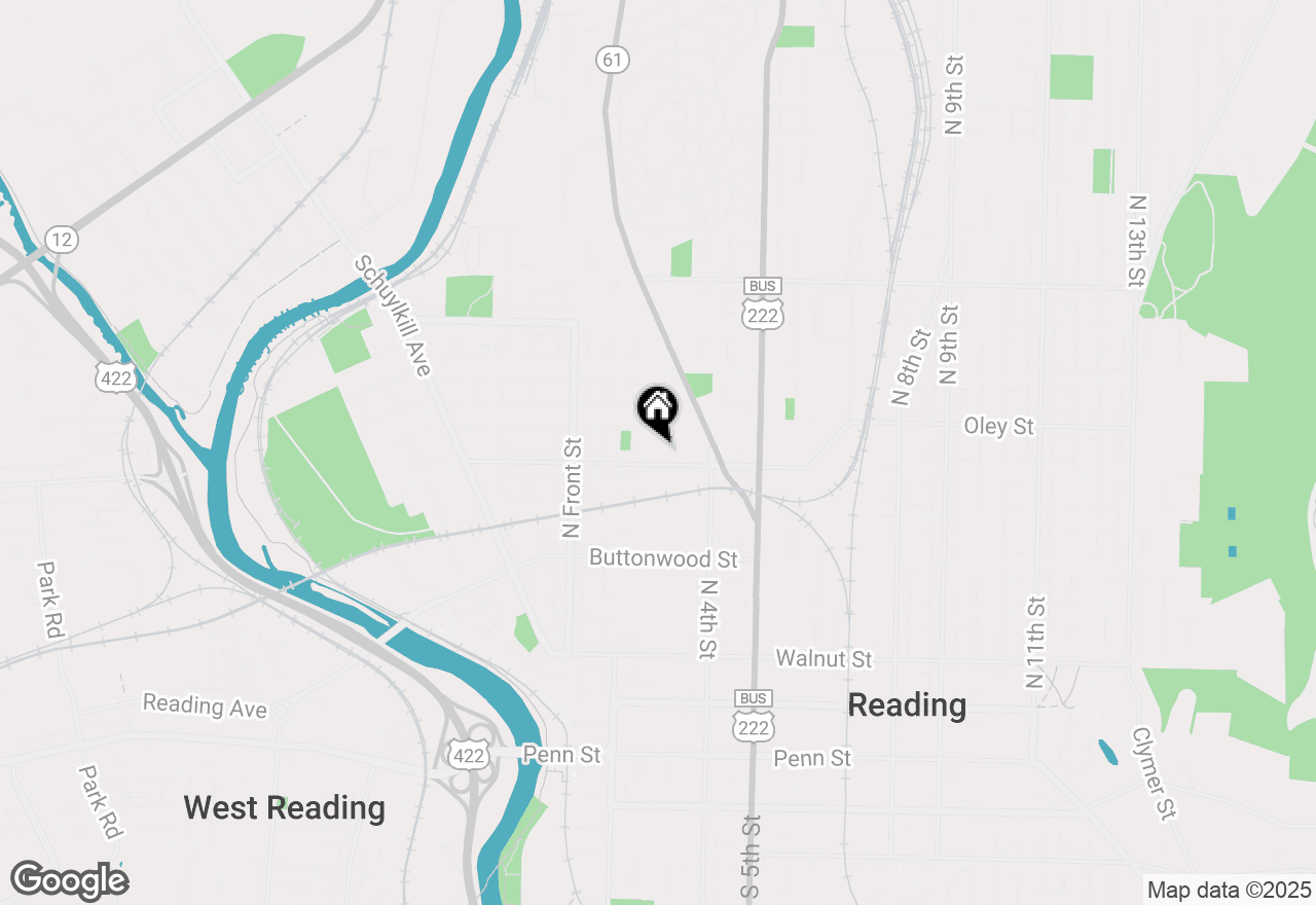 Map of 612 N 3rd Street, Reading, PA 19601