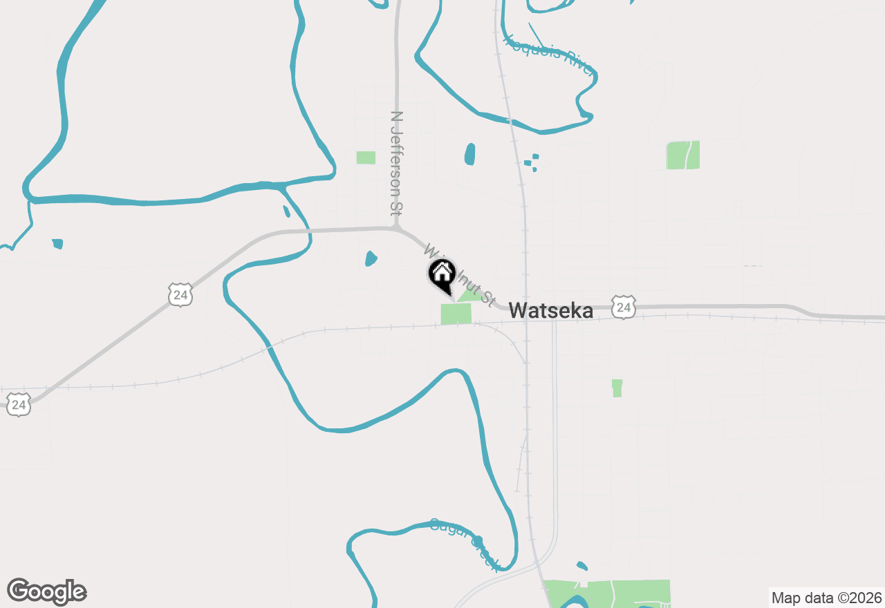 Map of 256 W Fleming Street, Watseka, IL 60970