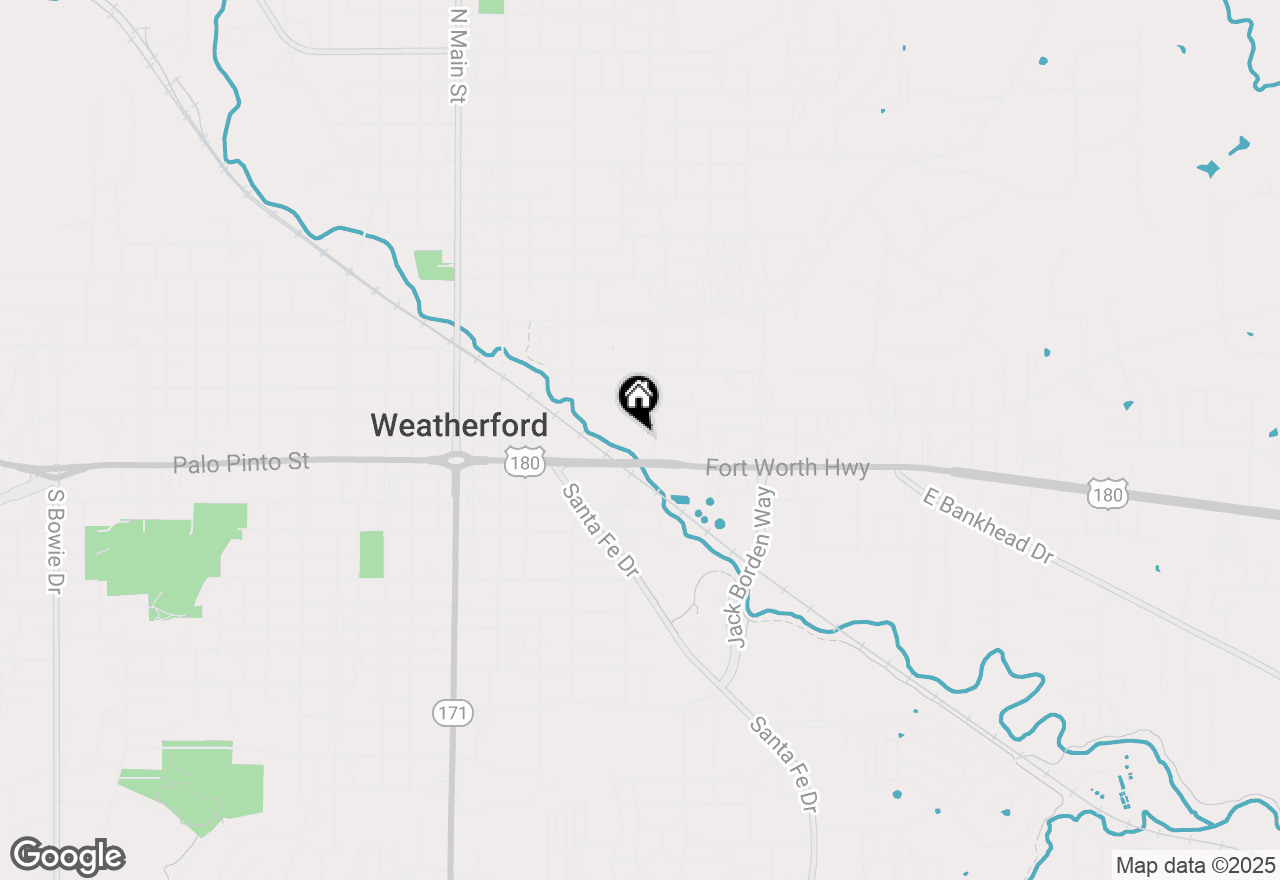 Map of 109 N Mill Street, Weatherford, TX 76086