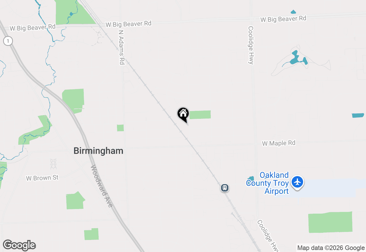 Map of 361 N Eton Street, Birmingham, MI 48009