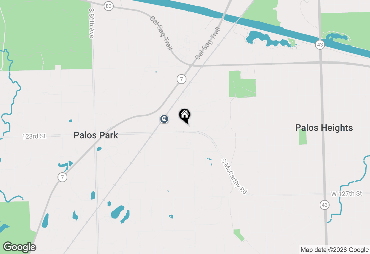 Map of 110 Commons Drive, Palos Park, IL 60464