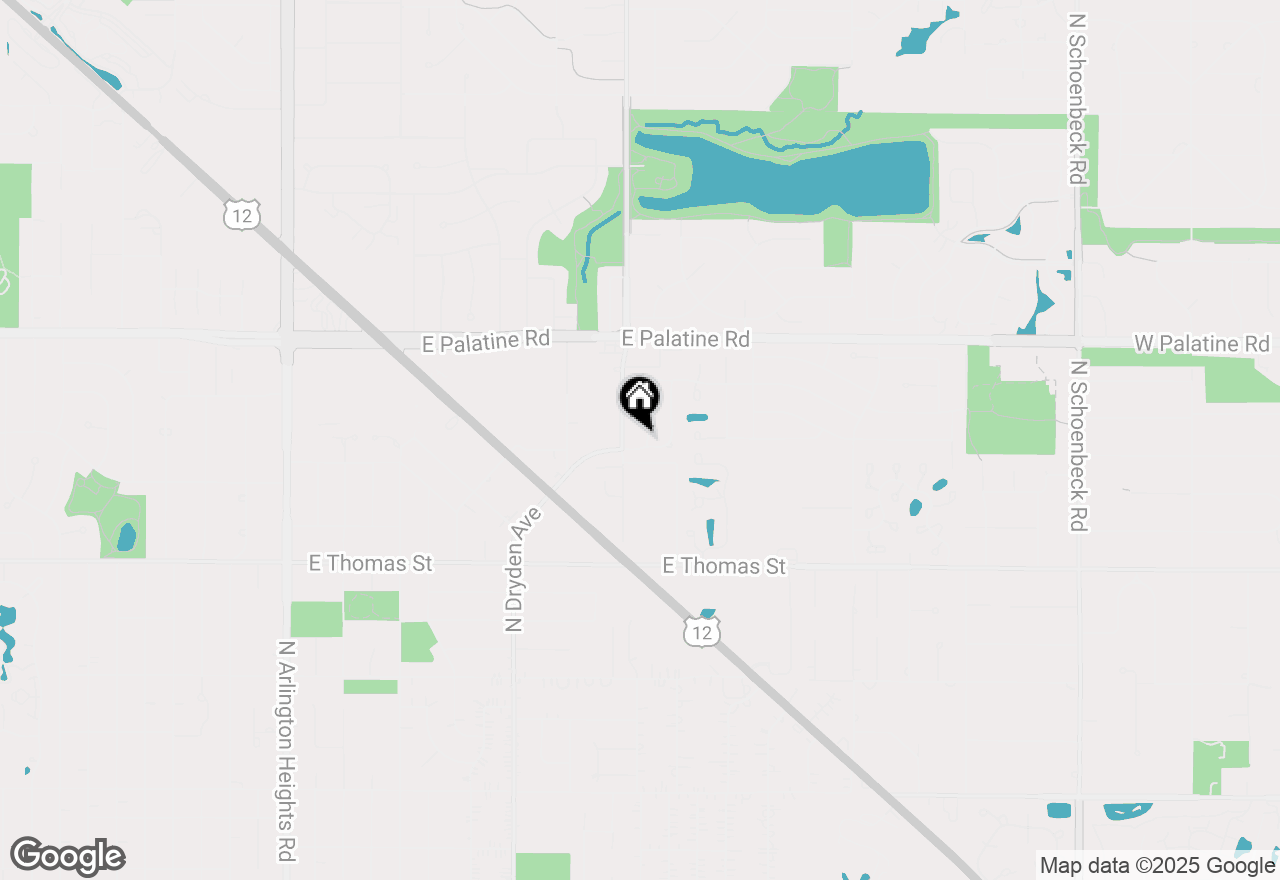 Map of 1702 N Drury Lane, Arlington Heights, IL 60004