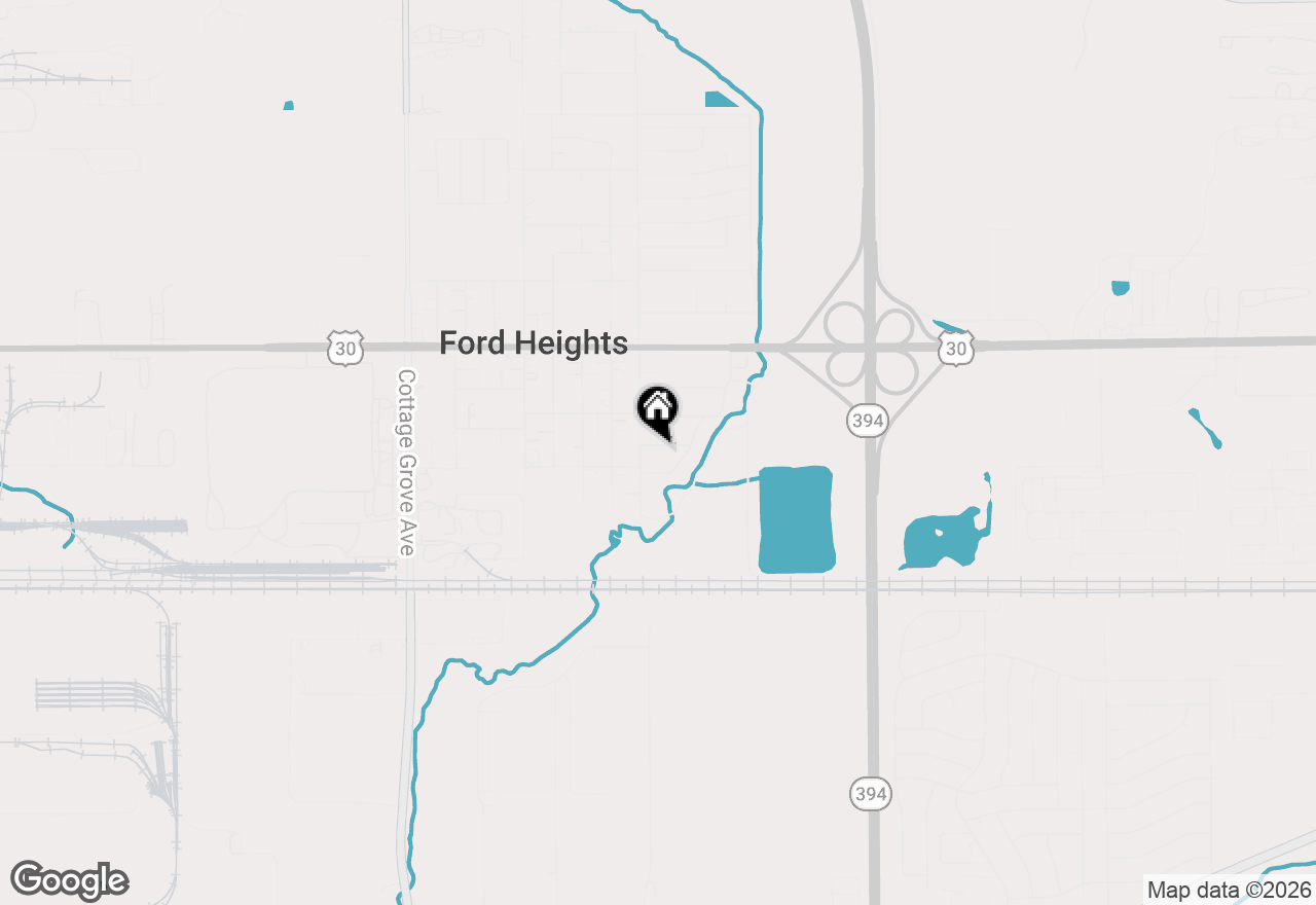 Map of 1406 E 15th Place, Ford Heights, IL 60411
