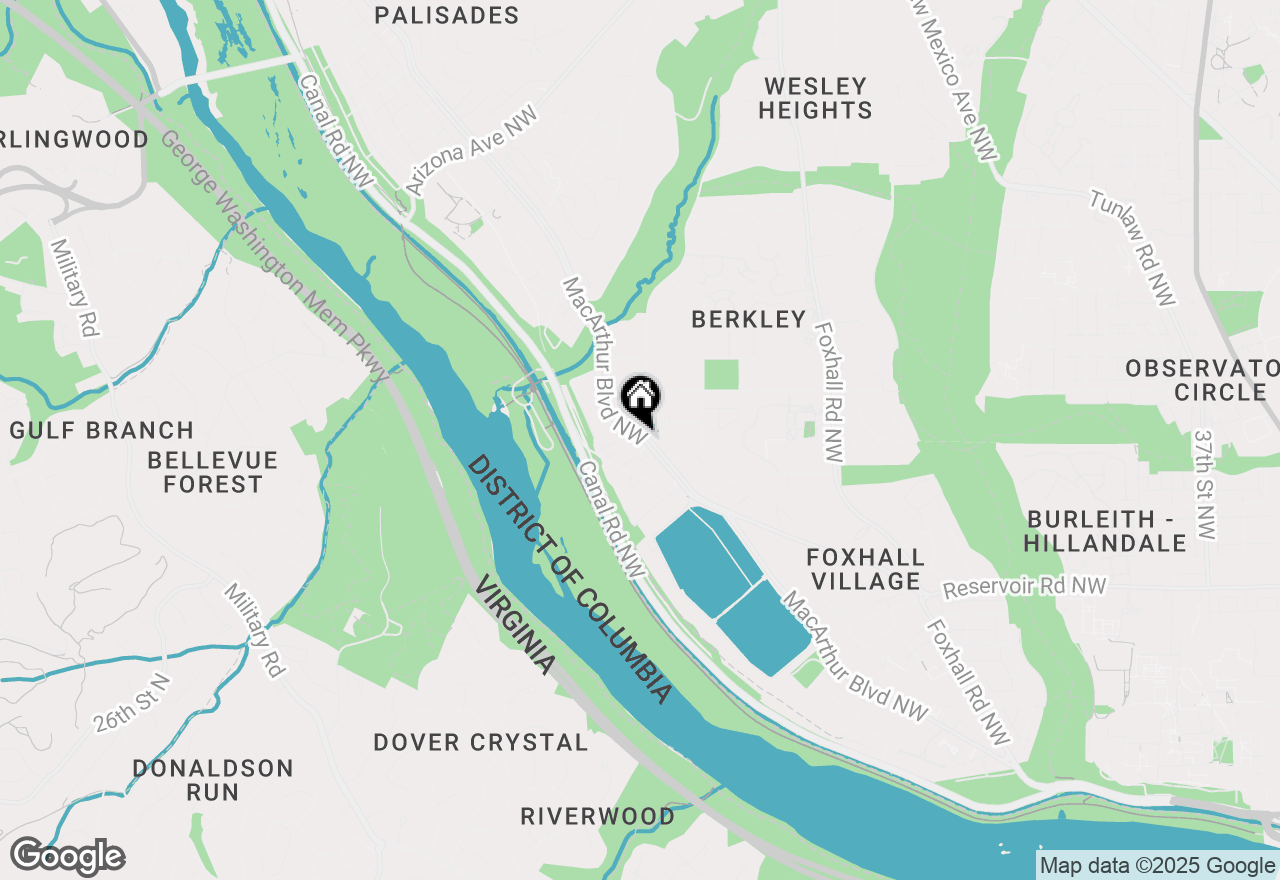 Map of 4866 Macarthur Boulevard Nw #1, Washington, DC 20007
