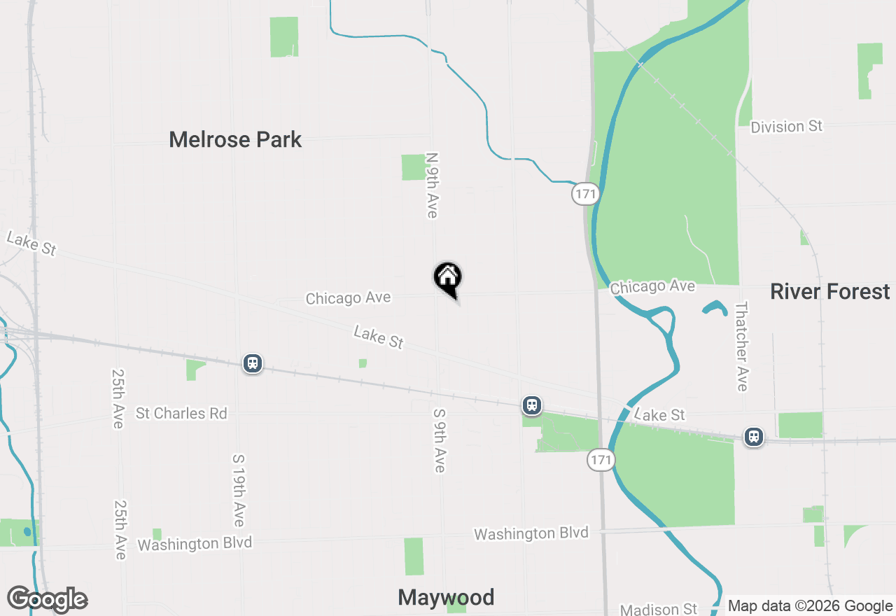 Map of 604 N 8th Avenue, Maywood, IL 60153