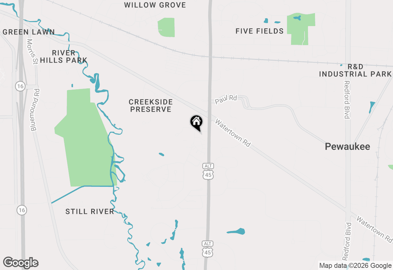 Map of N25W24069 River Park Dr #10, Pewaukee, WI 53072