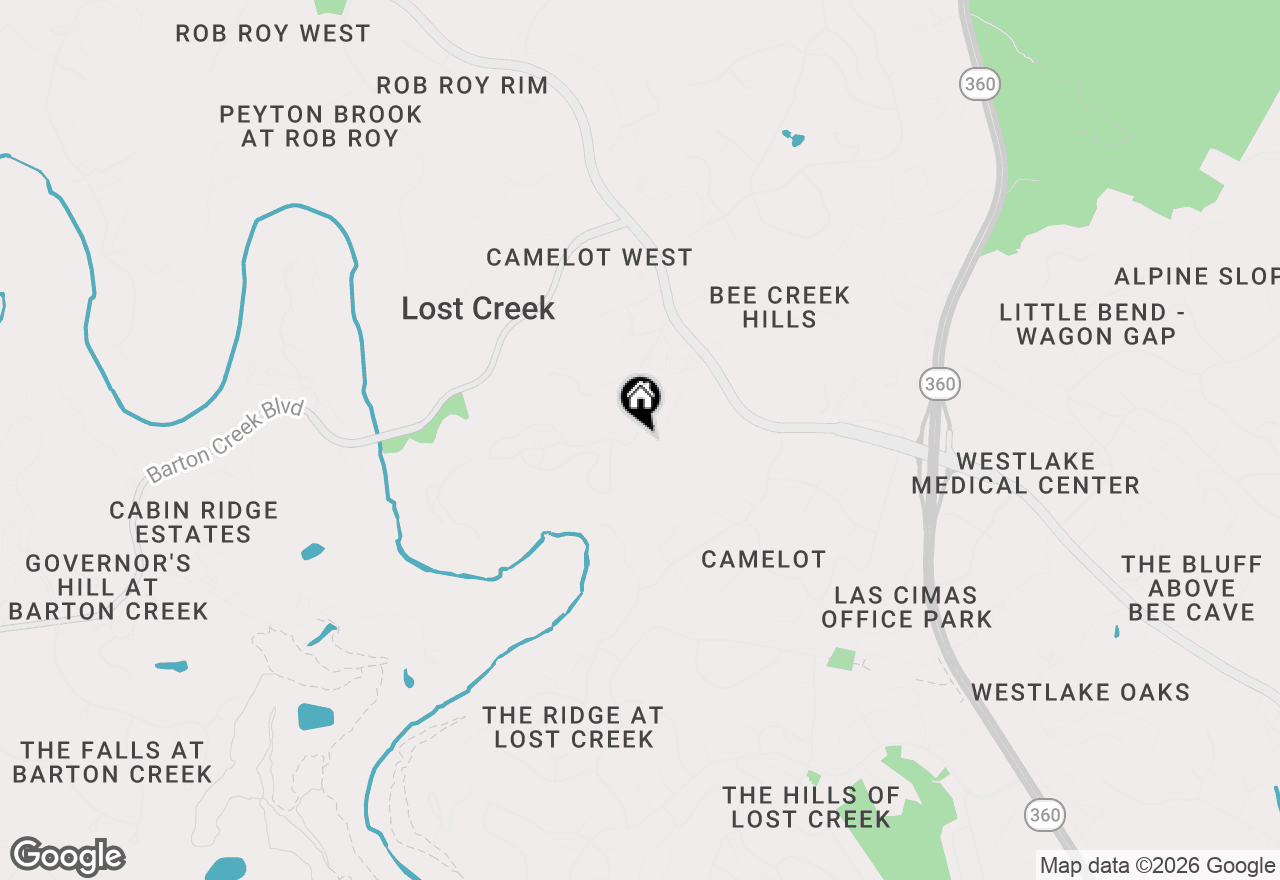 Map of 400 Canyon Rim Dr, Austin, TX 78746
