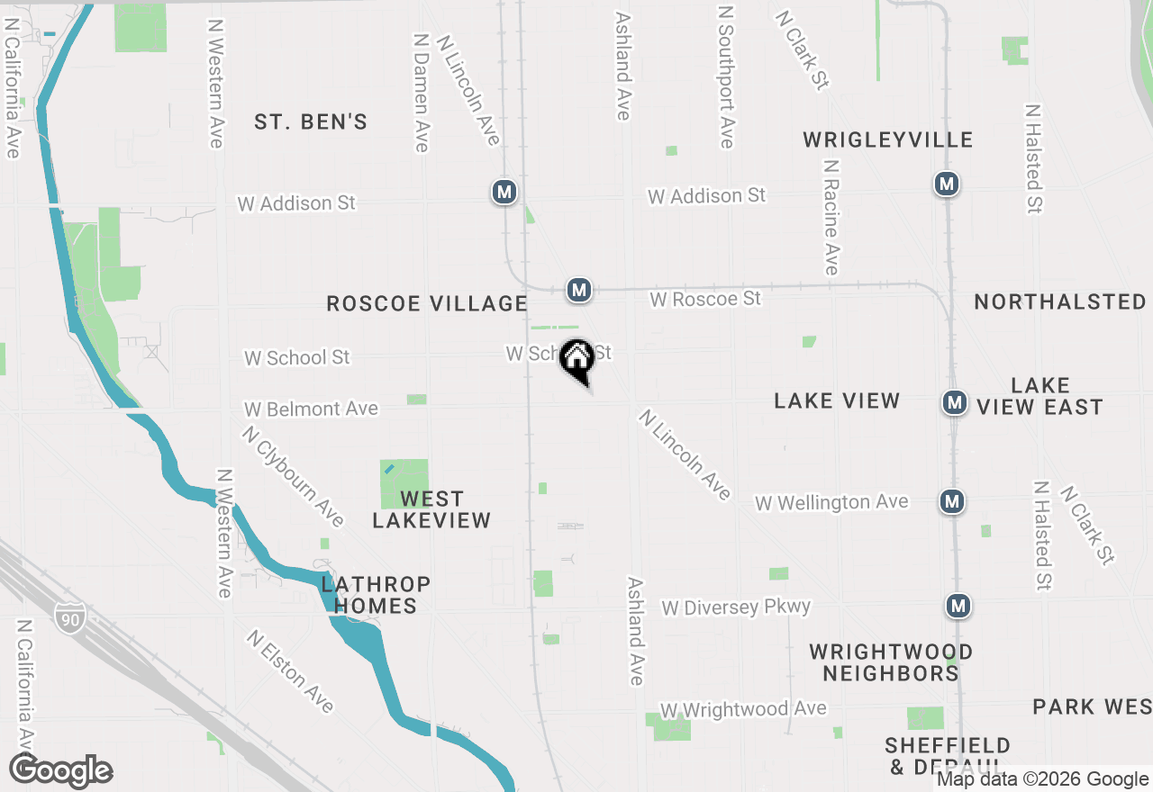 Map of 3202 N Paulina Street #4S, Chicago, IL 60657
