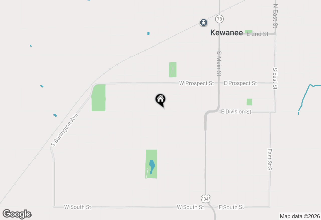 Map of 837 Beach Street, Kewanee, IL 61443