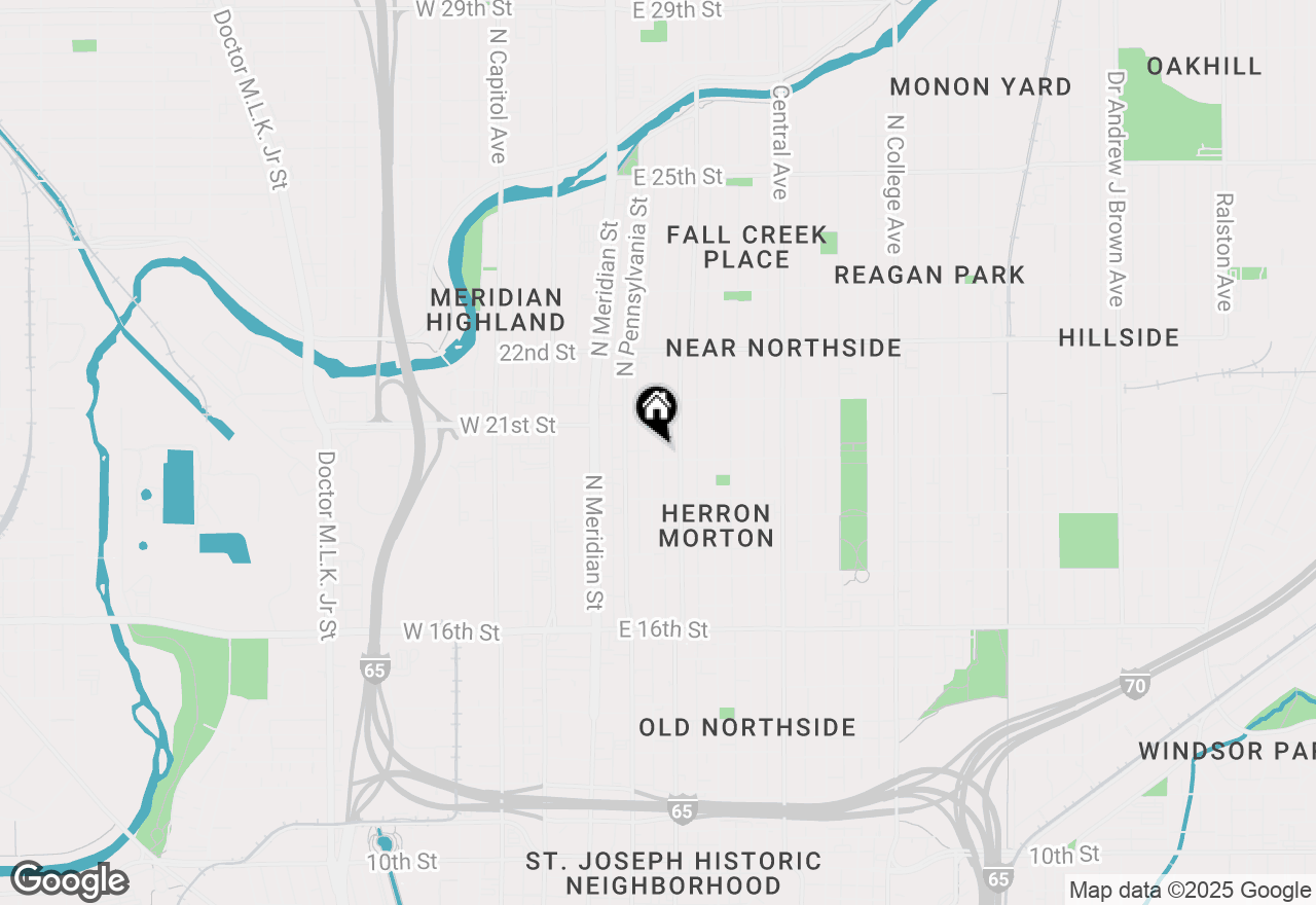 Map of 2007 N Talbott Street #3, Indianapolis, IN 46202