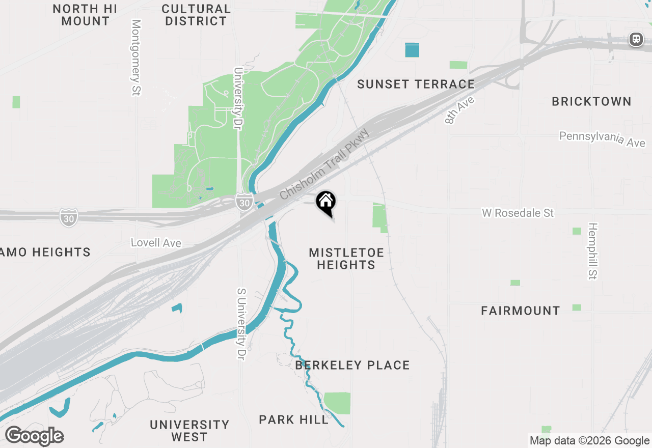 Map of 2333 Irwin Street, Fort Worth, TX 76110