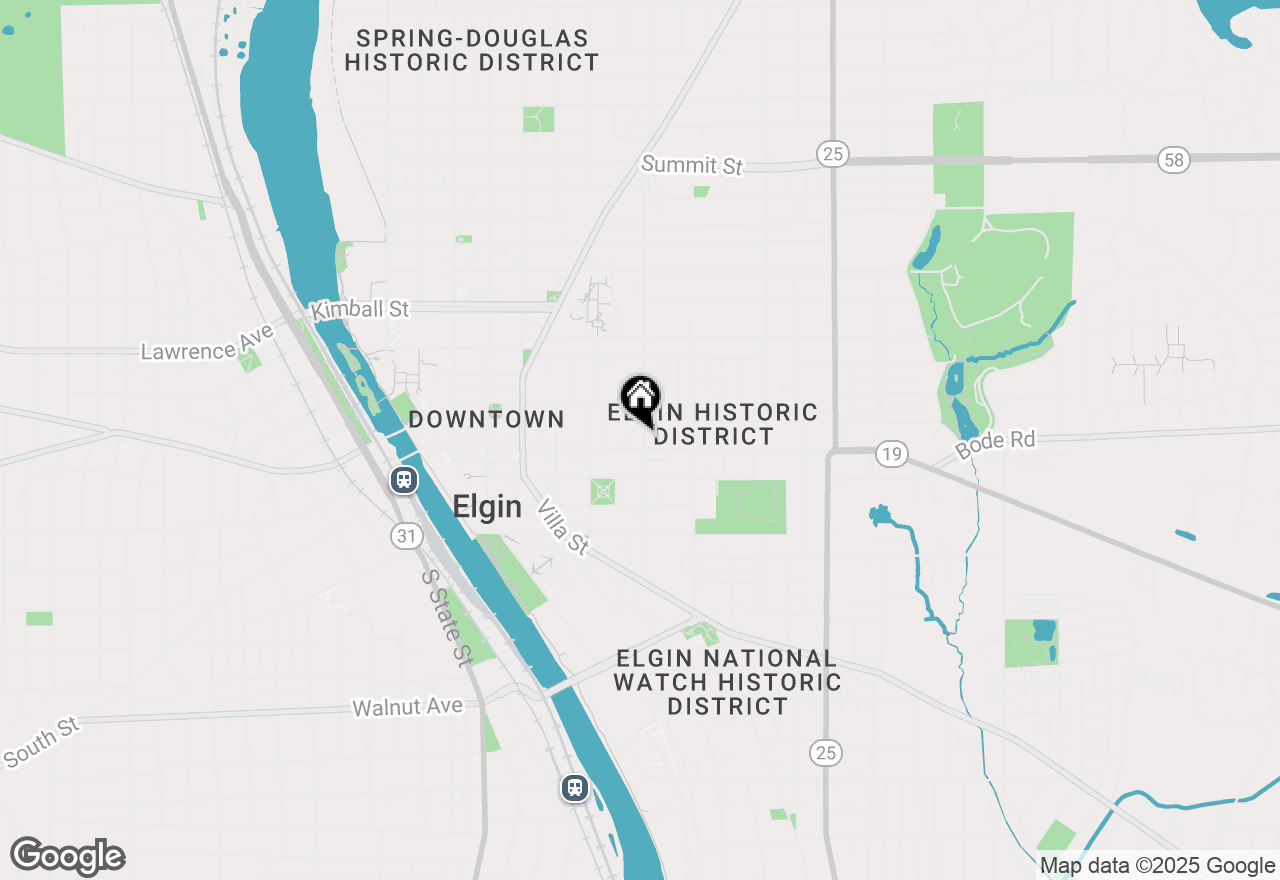 Map of 398 E Chicago Street, Elgin, IL 60120