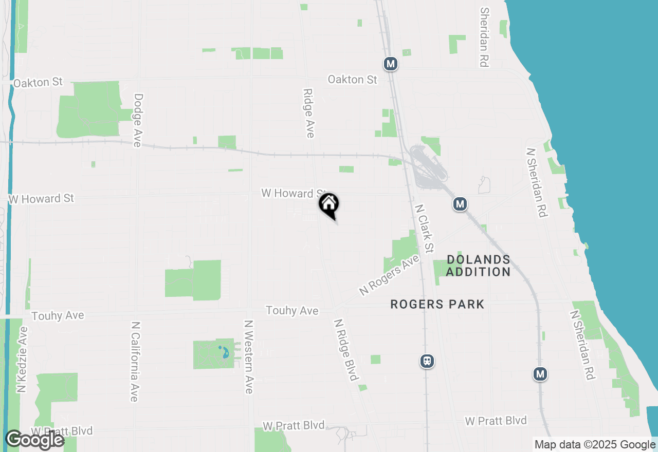 Map of 7454 N Hoyne Avenue #2N, Chicago, IL 60645