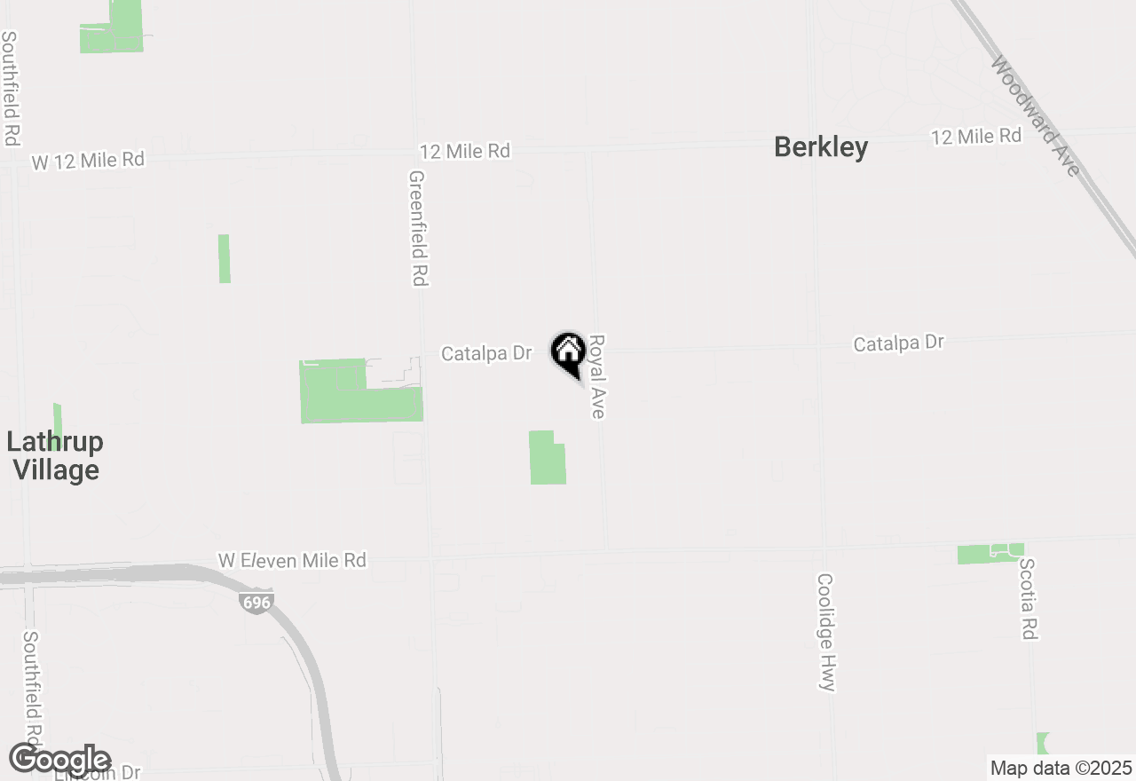Map of 2399 Oakshire Avenue, Berkley, MI 48072